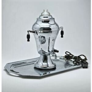 Lehman Bros Kro Master Silver Tone Coffee Percolator